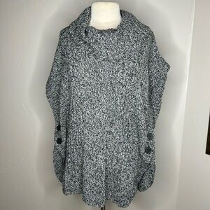 Pull on Cowl neck Sweater Side buttons Size Medium 14/16